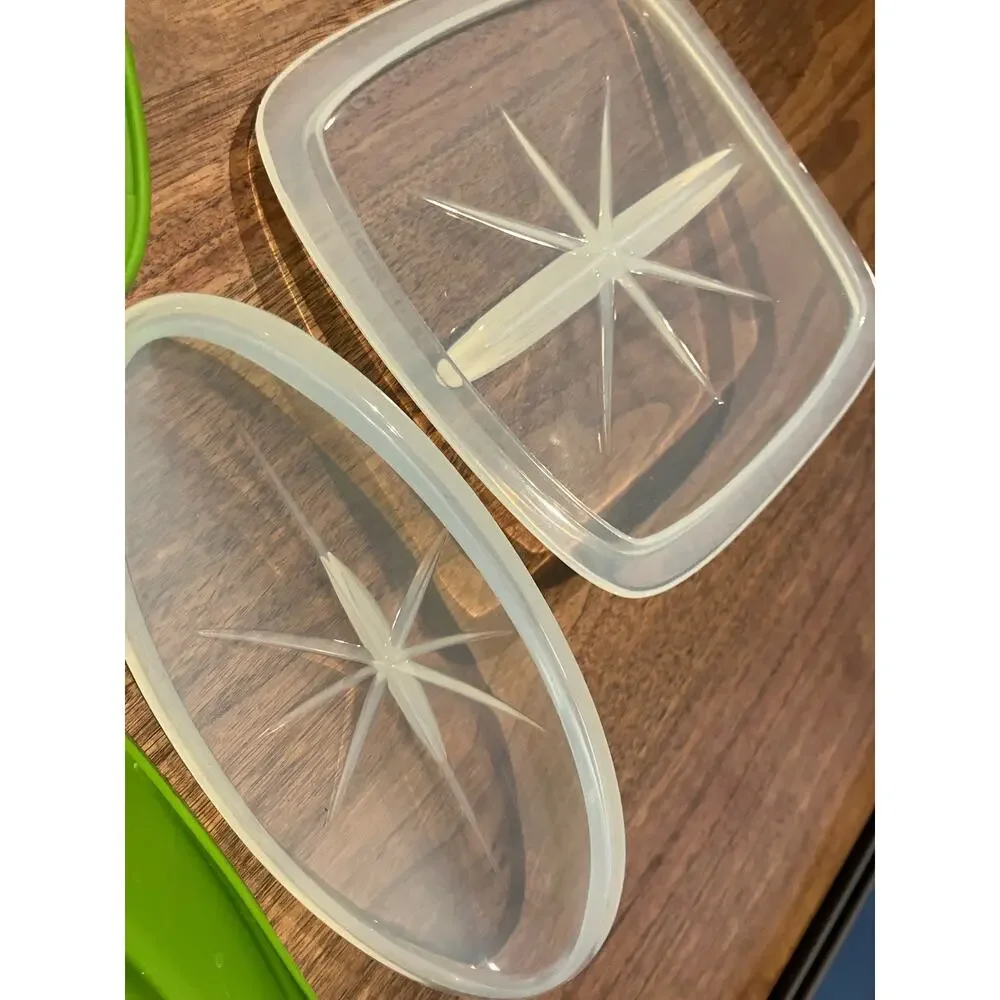 Mastrad 3 Piece Microwave Steamer Set, Green, Paris with Recipe Manual, Silicone